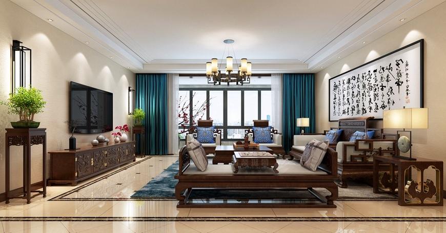 海珀香庭,新中式风格,客厅