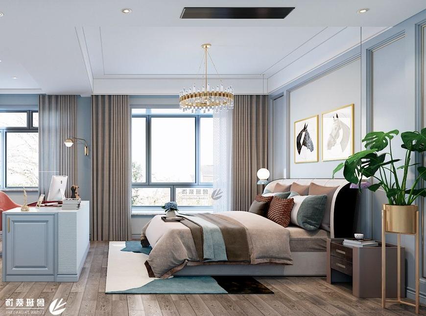 龙湖香醍,现代轻奢风格效果图,卧室设计